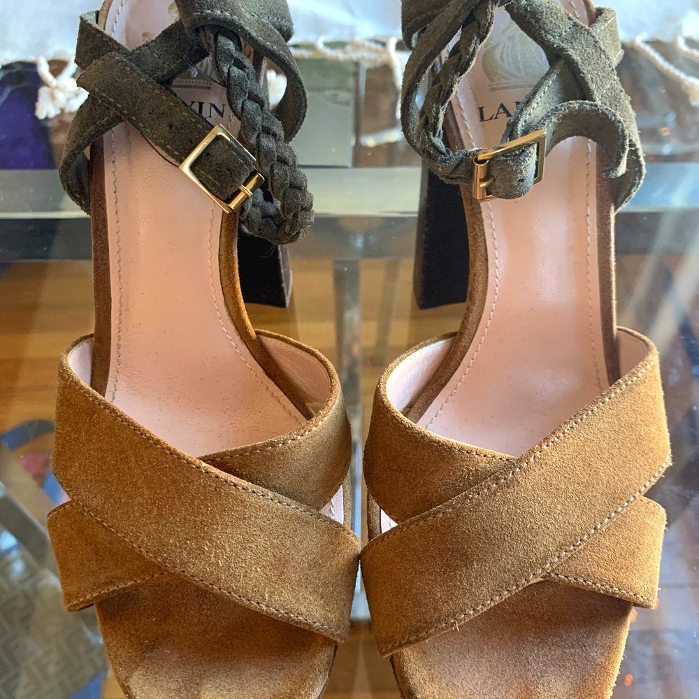 Lanvin Suede Leather Platforms